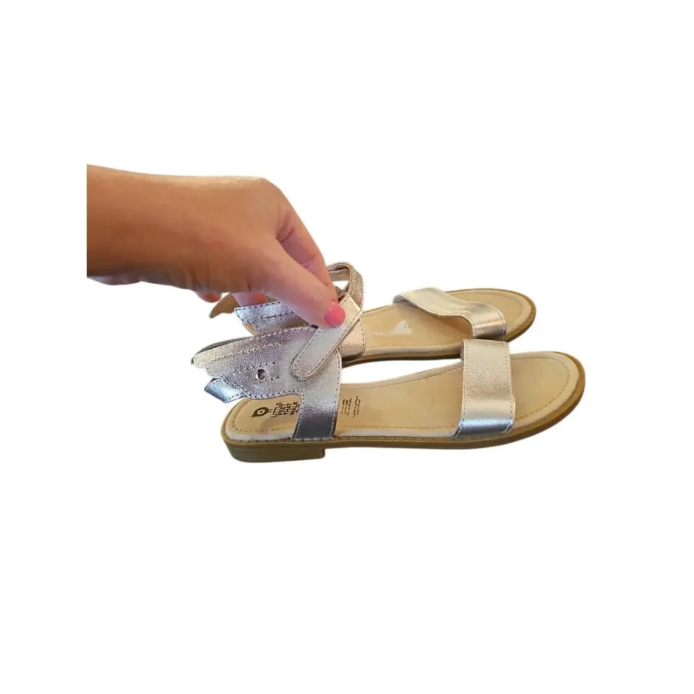 Old Soles 36 Kids Girl Flying Leather Sandals in Silver big kids girls sz 4 $66